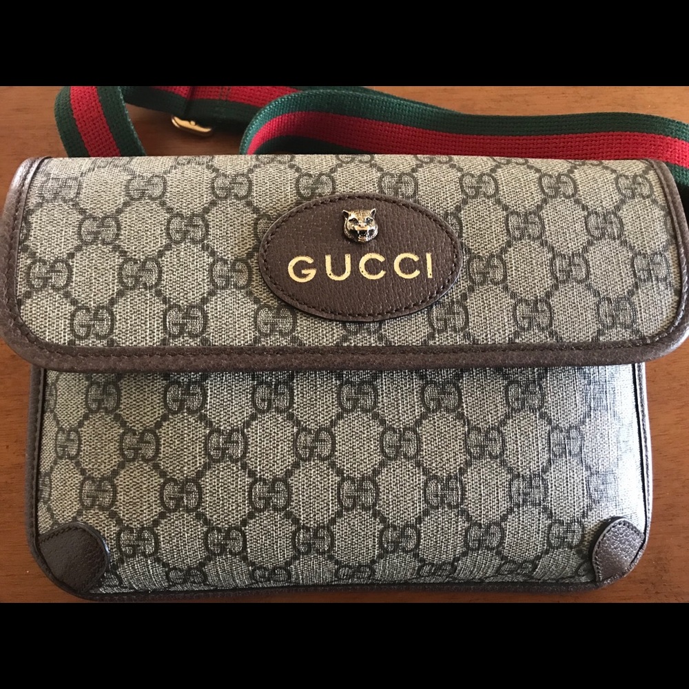 Gucci supreme fanny pack bag on backorder online